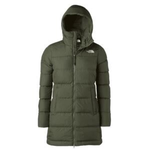 The North Face Gotham 550 Fill Power Down Hooded Parka Jacket Women's XXL Green